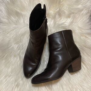 Frye Dark Brown Megan Ankle Boots